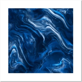 NEON BLUE LIQUID MARBLE DESIGN, IPHONE CASE AND MORE Posters and Art